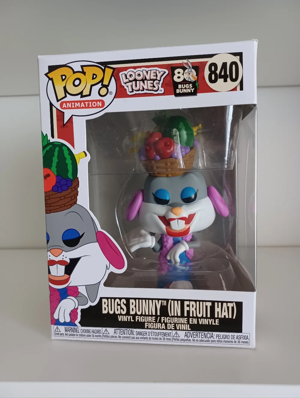 Bugs‎ Bunny In Fruit Hat 840 From Looney Tunes 80 Years Of Bugs Bunny Funko Pop